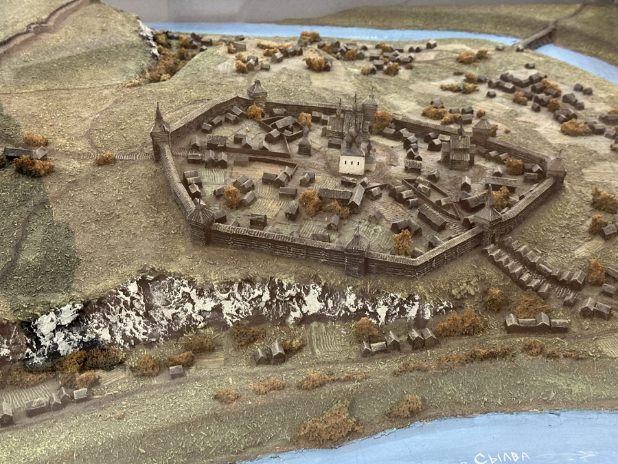 Макет г. Кунгура. Выполнен по чертежу 1703 г. С. У. Ремезова