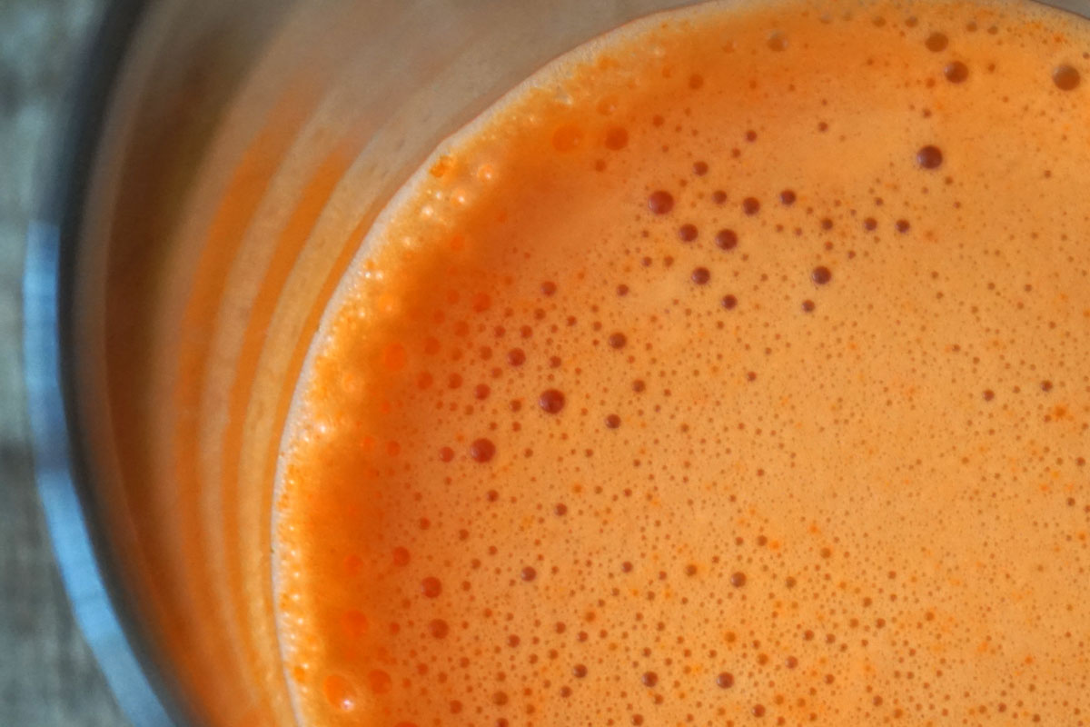 Морковный сок с оливковым маслом