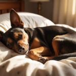 Собака в постели