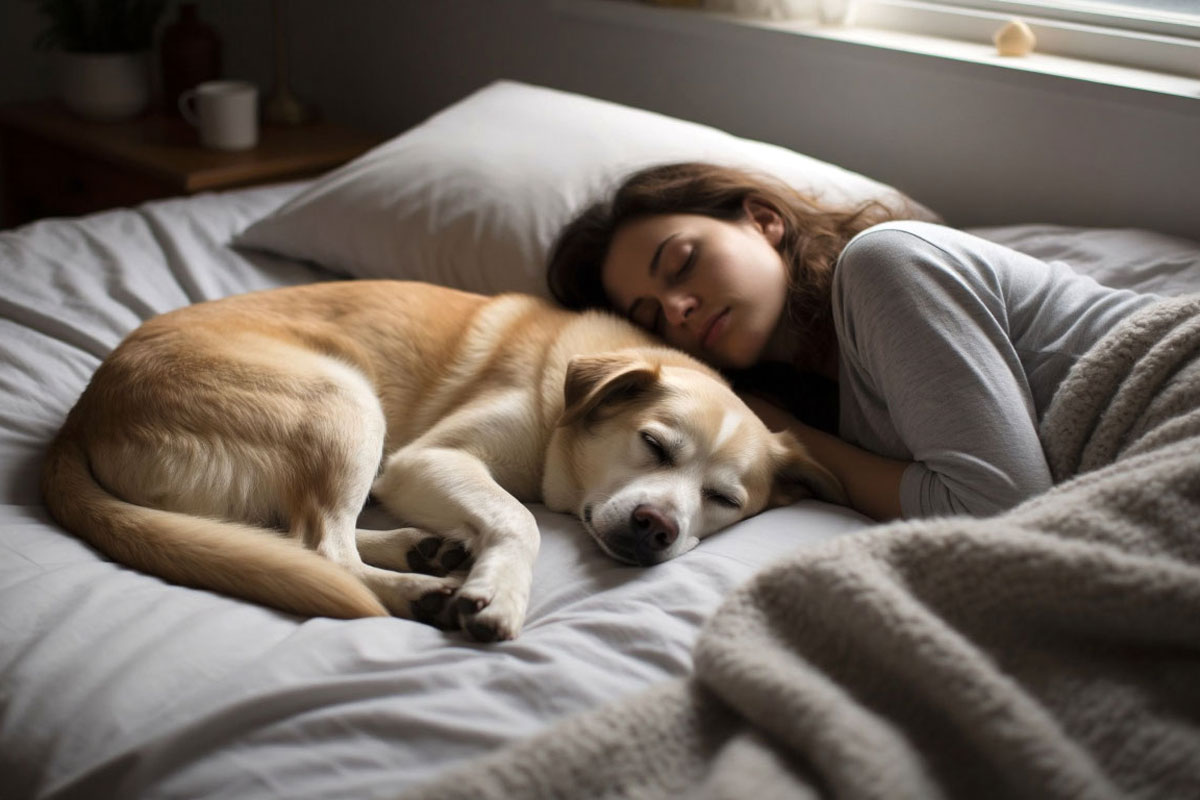 Почему собака пытается занять место в вашей постели?